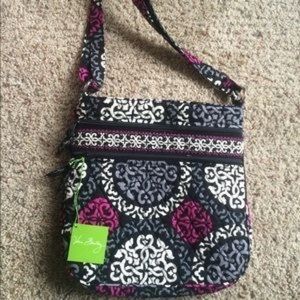 Canterberry magenta triple zip crossbody